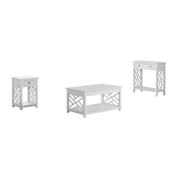 Alaterre Furniture Coventry 36" Coffee Table, End Table and Console/TV Table, Weight: 92 ANCT011418WH - main